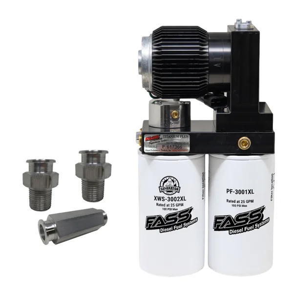 FASS Industrial Series PLUS Fuel System: For PACCAR Engines INDP165G with Fuel Line Adapter Kit PAK1001