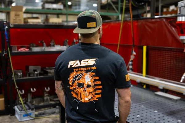 FASS Fabrication Skull Tee Orange- Small